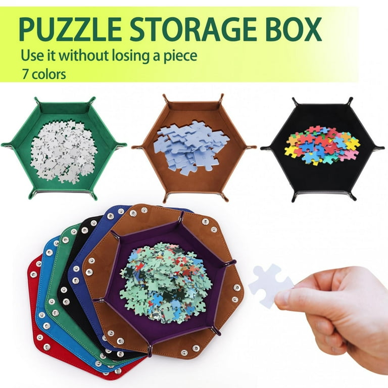 Jigsaw Puzzle Storage Folding  Leather Puzzle Piece Sorter