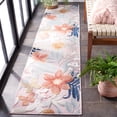 thumbnail image 3 of SAFAVIEH Cabana Caris Indoor/Outdoor Runner Rug, Pink/Grey, 2' x 9', 3 of 11