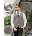 thumbnail image 4 of COOFANDY Men's Formal Waistcoat Regular Fit Business Dress Vest 6 Button, 4 of 10