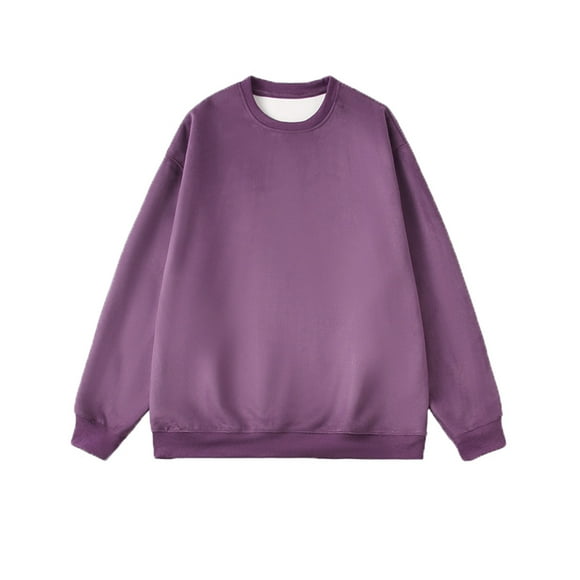 GigrtiJin Mens Crewneck Sweatshirt Loose Soft Basic Pullover Top Solid Color Casual Fashion Sport Sweatshirts