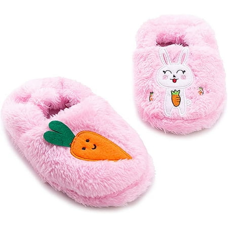 

Toddler Boys Slippers Cartoon Cute Animals Plush Warm Home Shoes