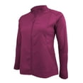 thumbnail image 3 of ACTIVE UNIFORMS Women's Ultra Soft Stretch Zip Up Scrub Jacket (Burgundy, 3X-Large), 3 of 7