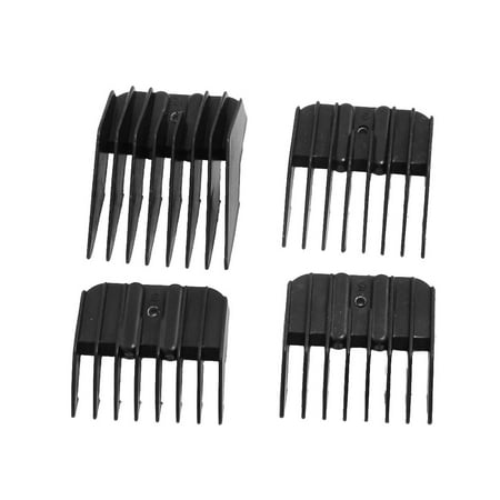 4 Pcs Black Plastic Hairstyle Barber Home Hair Clipper