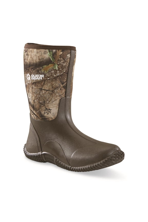 Men's Mid Camo Bogger Rubber Boots Realtree APX 10D (Medium)