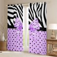 thumbnail image 2 of Homewish Polka Dots Bowknot Curtains Pack of 2 (42x84 Each) for Kids Teens Boys Girls,Animal Zebra Print Curtains Blackout,Dreamy Princess Bedroom Curtains,Microfiber Bedroom Decor, 2 of 6