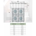 thumbnail image 6 of No Hook Shower Curtain with Snap in Liner, Retro Abstract Ethnic Style Persian Flowers Hotel Shower Curtains for Bathroom, Washable Shower Curtain Liner Set with Mesh Top Window, 60"x72", 6 of 6