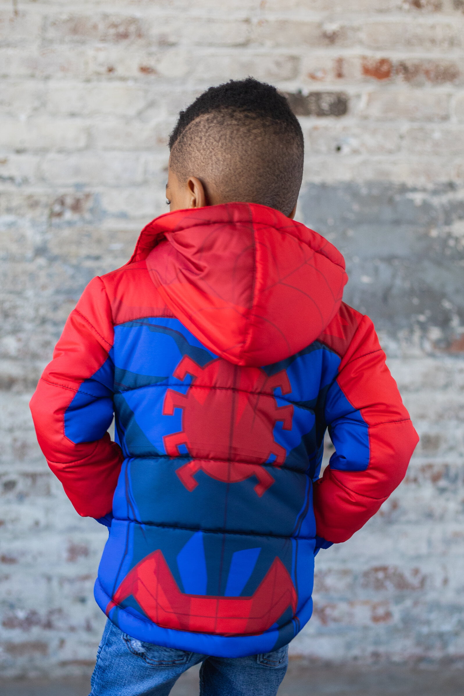 Marvel Spider-Man Toddler Puffer Jacket with Hood photo 3