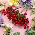 thumbnail image 3 of 3pcs White Green Artificial Berries Fake Foam Flowers Plants Decoration Picks Wedding DIY Bouquet Garland Christmas Tree Arrangement, 3 of 3