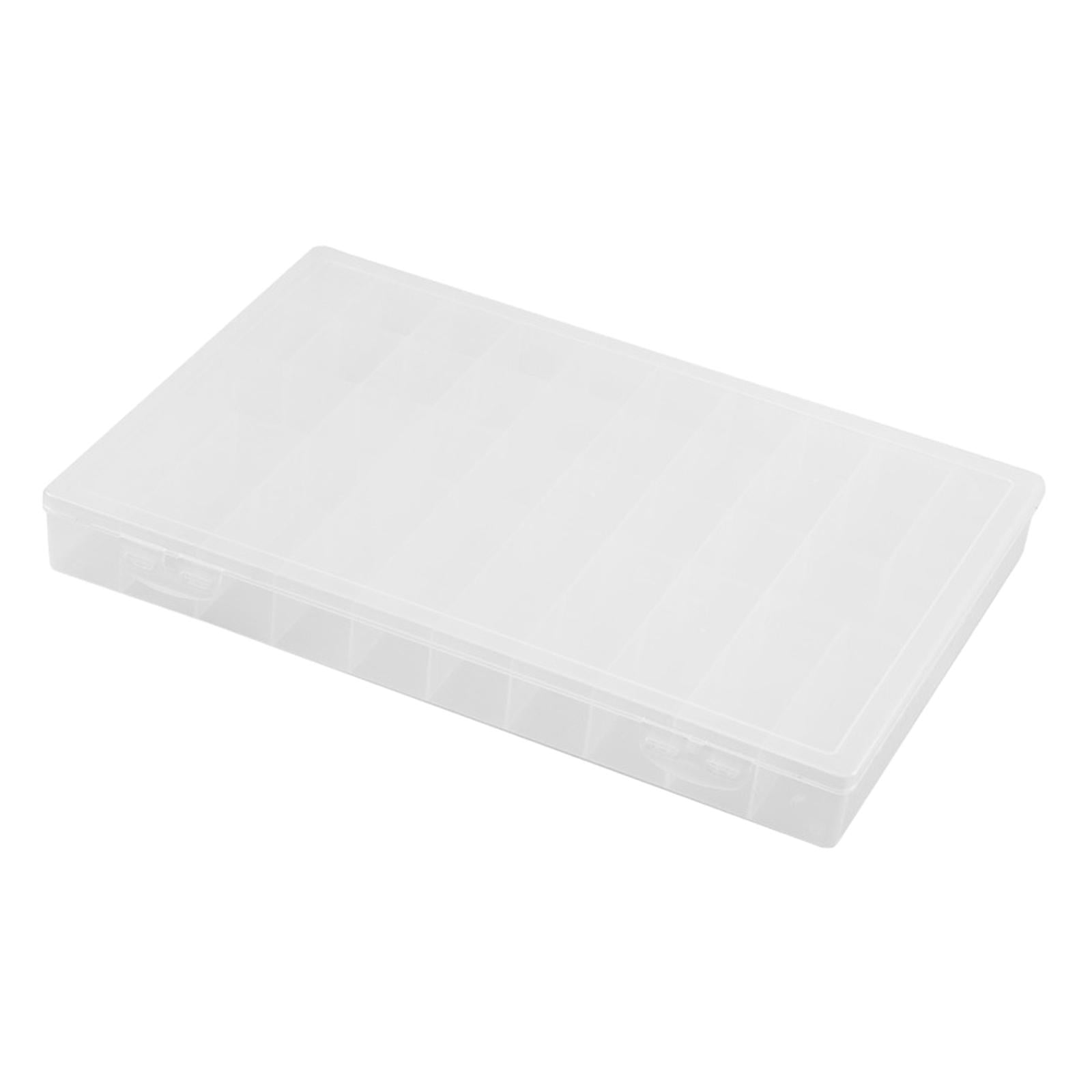 24 Grids Clear Organizer Box Storage Container ,PP Material ,Durable, Transparent Grid Box Storage Organizer for Jewelry ,Rock Collection Beads