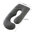 thumbnail image 2 of Pregnancy Pillow for Sleeping, Extra Large J Shaped Body Pillow, Maternity Pillow for Pregnant Women with Cotton Cover, Dark Grey,57x27.5 inch, 2 of 10