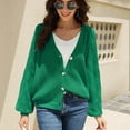 thumbnail image 5 of GigrtiJin Women's Cardigan V-Neck Sweaters Casual Long Sleeved Button down Solid Color Loose Sweater Jackets, 5 of 5