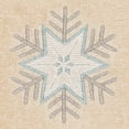 thumbnail image 2 of Linum Home Christmas Snowflake Embroidered Beige Turkish Cotton Hand Towel, 2 of 3