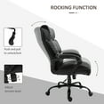 thumbnail image 3 of CoSoTower Ergonomic Heavy-Duty Office Chair with Adjustable Height, PU Leather, Rocker, 360° Swivel, 400lbs Capacity, Black, 3 of 7
