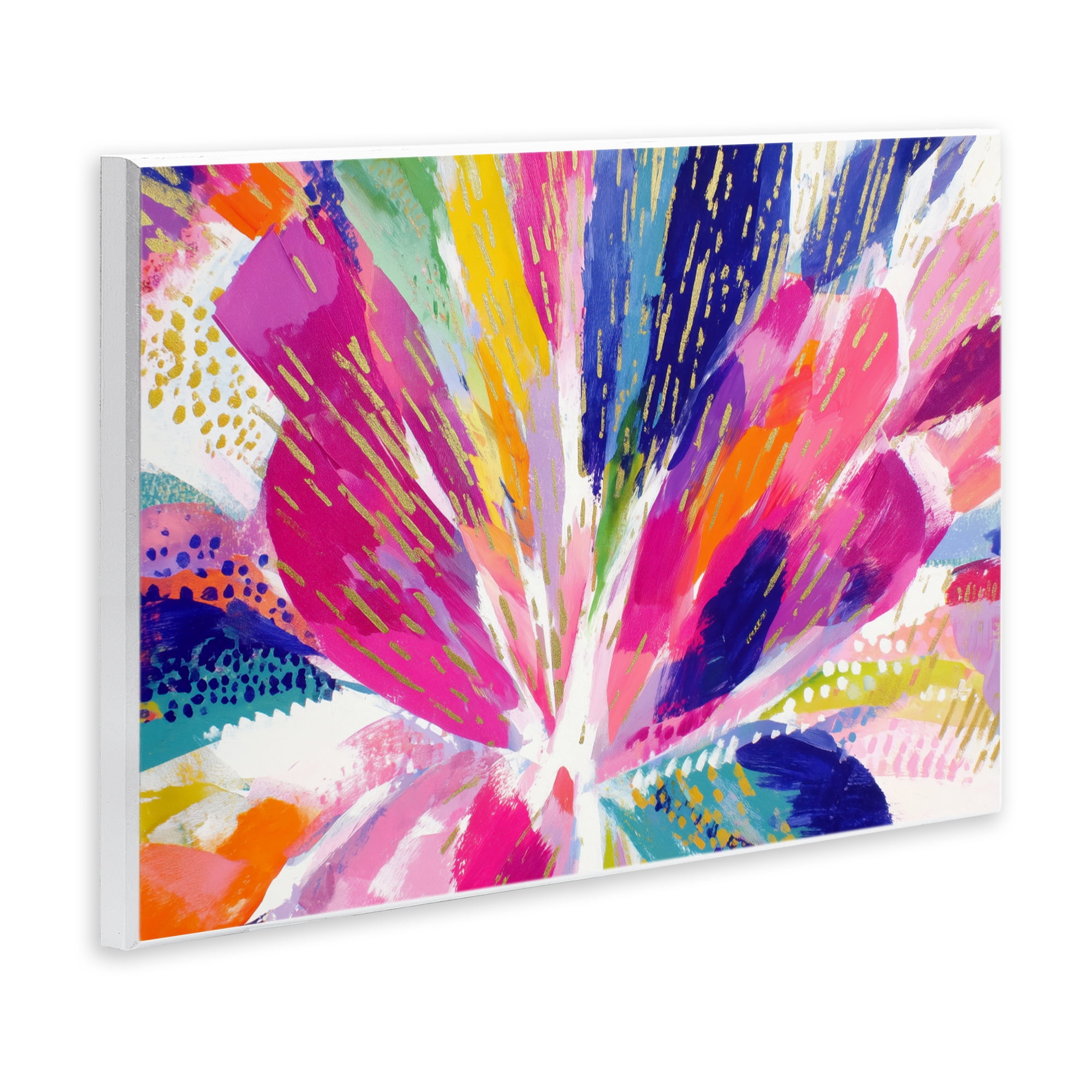 Stupell Industries Flower Burst in Vibrant Tones Wall Plaque Art, design by Chromatic Storm Studio