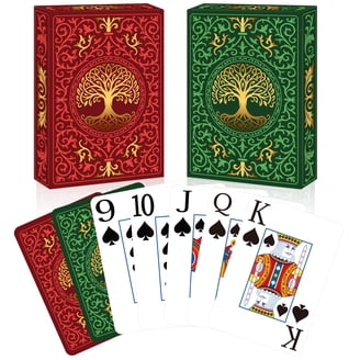 Texas Holdem Poker Cards by Dal Negro (100% Plastic, 2 Decks, Red
