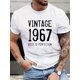 thumbnail image 1 of Playera Crusher para Hombre1967 VINTAGE AGED TO PERFECTION Letters Print Crew Neck Short Sleeve Top, Comfy Casual Summer T-Shirt For Men Tee For Adult, Men, Women, Teen, Teenager, Adolescent, YouthF, 1 of 6