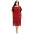 thumbnail image 2 of WBQ Women's Plus Size Nightgown Pajamas Soft Sleepwear Nightgowns, 2 of 7