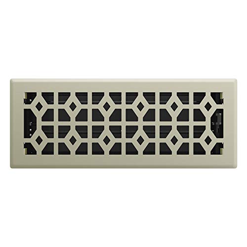 Imperial Templar 4 In. x 12 In. Satin Nickel Steel Floor Register RG3464
