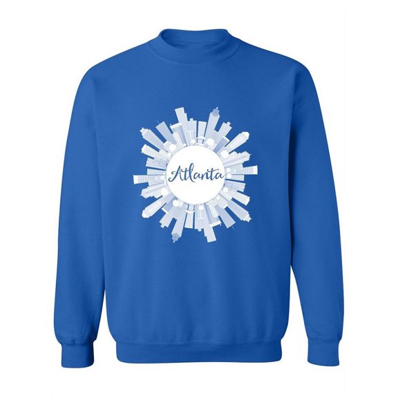 Atlanta Skyscrapers Outline Sweatshirt Women's -Image by Shutterstock
