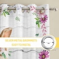 thumbnail image 6 of Easter Bunny Kitchen Curtains Window Panels, Spring Daisy Flower Colorful Eggs White Wooden Insulated Window Treatment Curtain, Grommet Curtains for Bedroom/Living Room/Bathroom, 2 Piece 52"Wx45"L, 6 of 8