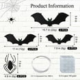 thumbnail image 2 of Tanglewen Hanging Bats Halloween Decoration Outside,3D PVC Black Flying Bat Spooky with Cute Glowing Eyes for Hanging in The Tree Porch Lawn Yard Outdoor Decor (S,4PC), 2 of 2