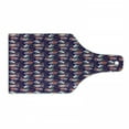 thumbnail image 1 of Birds Cutting Board, Style Floral Motifs with Flying Crane and Flowers on Nested Fish Scale Pattern, Decorative Tempered Glass Cutting and Serving Board, in 3 Sizes, by Ambesonne, 1 of 2