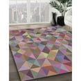 thumbnail image 2 of Ahgly Company Indoor Rectangle Patterned Maroon Purple Abstract Area Rugs, 5' x 7', 2 of 6