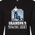thumbnail image 4 of Inktastic Grandpa Funny Lawn Mowing Long Sleeve T-Shirt, 4 of 5