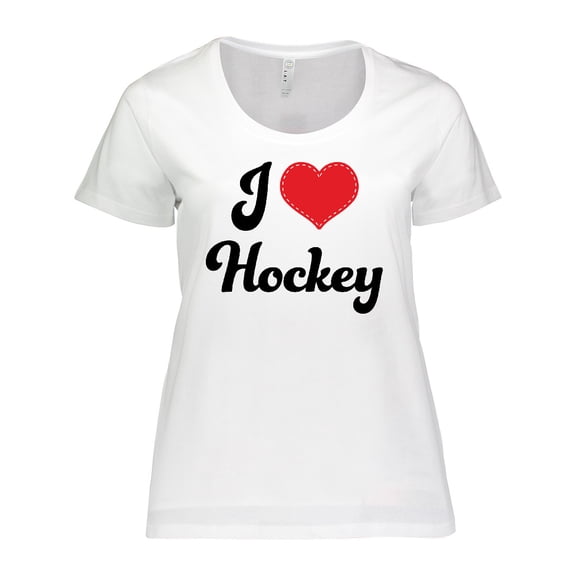 Inktastic I Love Hockey Women's Plus Size T-Shirt