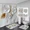 4536SD-4pcs Set, variant on Luxury Fashion Pearl Bouquet Shower Curtain Elegant Fantasy 3D Style Polyester Bath Curtains Rug Set Home Bathroom r