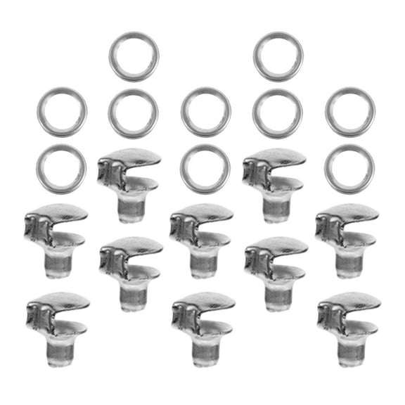 GOOHOCHY Shoe Buckles Clip Metal 10Pcs 0.5X0.4X0.4in