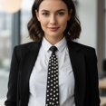 thumbnail image 6 of Hzzsbu Ladies Bow Tie, Retro Pearl Bowtie Necktie For Women Fashion College Uniform Shirt Neck Ties Women's Tie for Wedding Party, 6 of 7