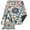 Stylized Flowers & Ornate Scrollwork, variant on Waterproof Portable Outdoor Blanket For Camping Travel Beach Picnic Mat Folding Symmetrical Rectangular Frame