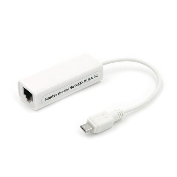 Récepteur-décodeur,Adaptateur réseau Micro USB vers Ethernet RJ45