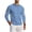 Blue, variant on Dursoulink Long Sleeve Round Neck Shirt for Men, Striped Print Pullover Top, Polyester Spandex Blend, Regular Fit, Casual Daily Wear