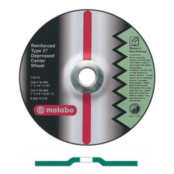 Metabo 469-616787000 6 in. ZA24T Type 27 Depressed Center Grinding Wheels