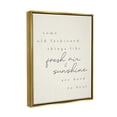 thumbnail image 5 of Stupell Industries Fresh Air & Sunshine Comforting Cursive Typography Graphic Art Metallic Gold Floating Framed Canvas Print Wall Art, Design by Daphne Polselli, 5 of 5