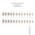 thumbnail image 2 of Hypnaughty 24 Pcs Beige Ballerina Press On Nails with Glue Medium Short Length Fake Nails with Glitter Design Glossy Acrylic Press On Nails Full Cover, 2 of 7