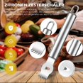 thumbnail image 3 of Lemon Zest Peeler, Professional Lemon Zester with Cinnamon Knife Stainless Steel Lemon Slice for Cocktail, Lemon, Kitchen Utensil (Stainless Steel Handle, 6.5 Inch), 3 of 5