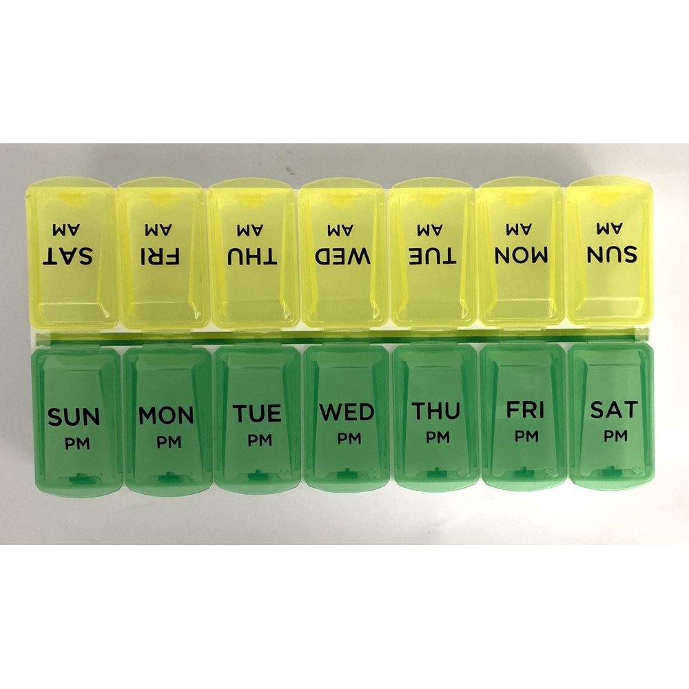 Equate 2ADay Pill Planner, 1 Week, 7.5 inch