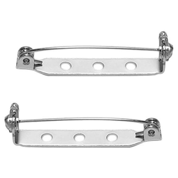 Necvior 20xMetal Brooch Pins Blank Base Brooches 20/25/32mm Lock Back Safety Badge Pin