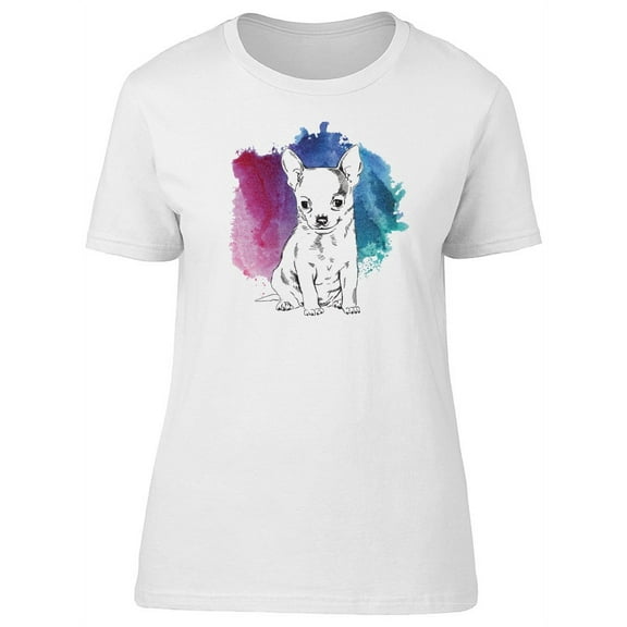 Lovely Chihuahua Puppy Sketch Tee Women's -Image by Shutterstock