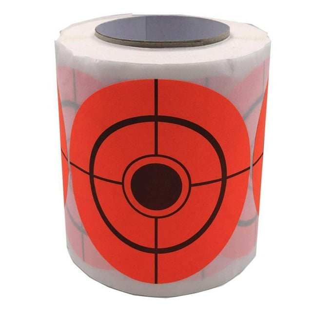 250pcs Paper Target Roll Florescent 2.5" Adhesive Target Roll Florescent Shooting Outdoor Shooting Target Target Shooting Training Stickers