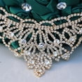 thumbnail image 3 of Namzi 1 Piece Vintage Wedding Bouquet, Satin Ribbon Rhinestone Bridal Bouquet, Ideal for Vintage Theme Evening Wedding Celebrations,Pink Red Beige, 3 of 4