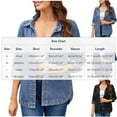 thumbnail image 3 of Busydd Denim Jackets for Women Casual Long Sleeve Button Lapel Womens Jackets Comfortable Pockets Womens Fashion XL, 3 of 7