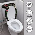 thumbnail image 3 of SEANATIVE Mushroom Toilet Tank Lid Cover Fabric Lid Covers Dust Splash Resistant Toilet Decor, Stays in Place Toilet Protector Bath Room Bowl Lids Covers Set of 2 Aesthetic Toilet Lid Dust Cover, 3 of 7