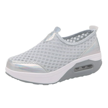 

Blphud Woman Work Shoes Summer Shoes for Women 2024 Casual Women Sandal Shoes Shoes for Women Thick Sole Ladies Fashion Retro Platform Wedges Casual Shoes Womens Sneakers Grey 41