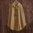 thumbnail image 3 of Aofany Oversized Shirts for Women Long Sleeve Button Down Lapel T Shirts Tops Trendy Womens Blouses, 3 of 3