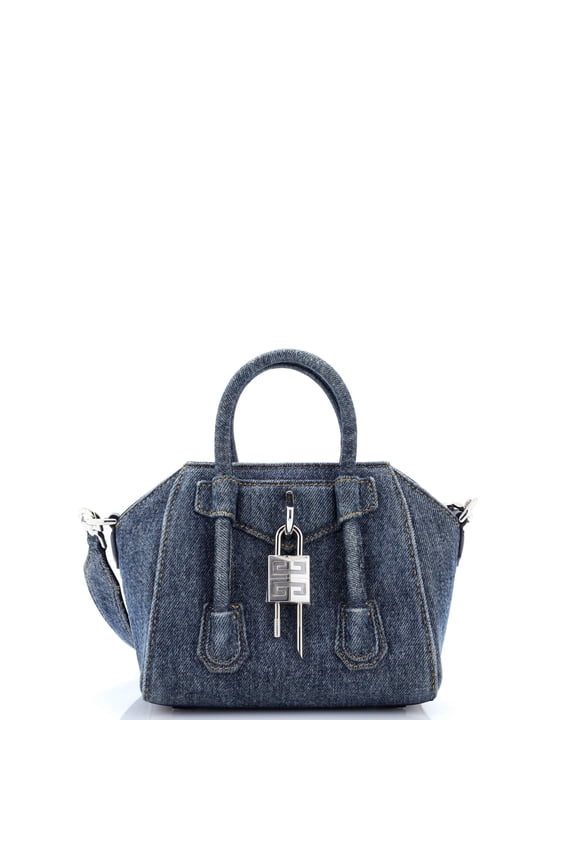 Pre-Owned Antigona Lock Bag Denim Mini By Rebag