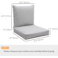 thumbnail image 3 of Outdoor Patio Chair Cushions Deep Seat Replacement Patio Cushions Set Grey, 3 of 10